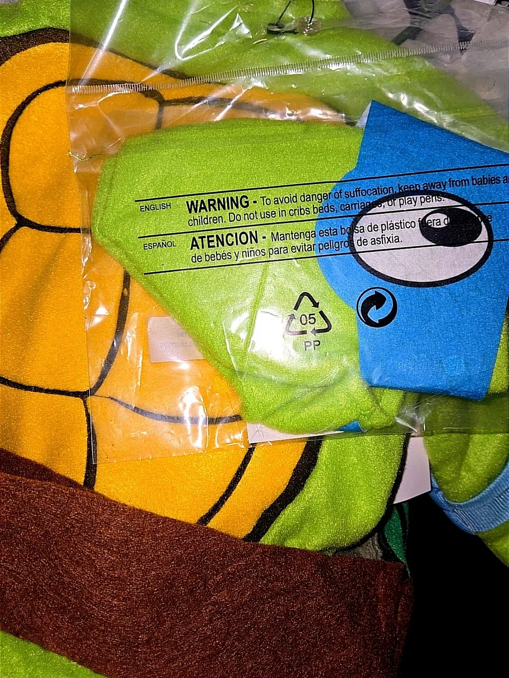 Others Follow Bright Green Turtle Ninja Costume with Blue Accents Sz 2T